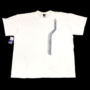 vintage Y2K Jordan Logo 23 Chrome logo White Tee T shirt 3XL XXXL B12